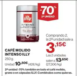 El Corte Inglés ILLY Café molido intenso oferta