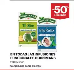 El Corte Inglés HORNIMANS En todas las infusiones funcionales oferta