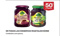 El Corte Inglés KÜHNE En todas las conservas vegetales oferta