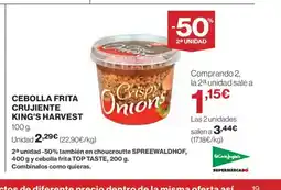 El Corte Inglés Cebolla frita crujiente king's harvest oferta