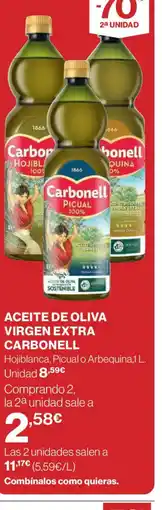 El Corte Inglés CARBONELL Aceite de oliva virgen extra oferta