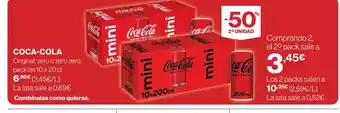 El Corte Inglés COCA-COLA oferta