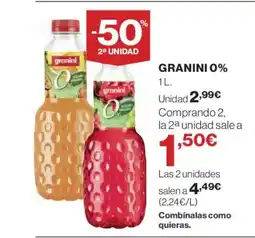 El Corte Inglés GRANINI 0% oferta