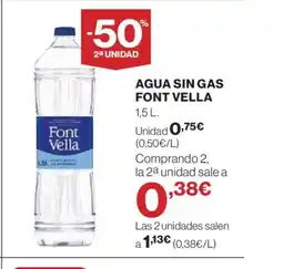 El Corte Inglés FONT VELLA Agua sin gas oferta