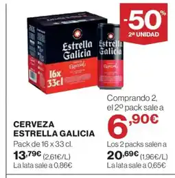 El Corte Inglés ESTRELLA GALICIA Cerveza oferta
