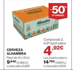 El Corte Inglés ALHAMBRA Cerveza oferta