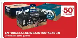 El Corte Inglés En todas las cervezas tostadas 0,0 oferta