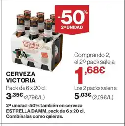El Corte Inglés VICTORIA Cerveza oferta