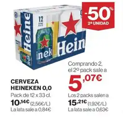 El Corte Inglés HEINEKEN O,O Cerveza oferta