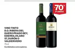 El Corte Inglés Vino tinto d.o. ribera del duero prado rey, ederra,vilano 57, durón o valderivero oferta