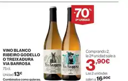 El Corte Inglés VIA BARROSA Vino blanco ribeiro godello o treixadura oferta