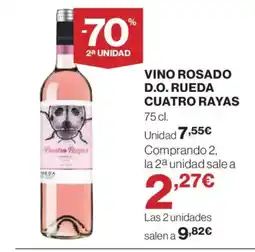 El Corte Inglés CUATRO RAYAS Vino rosado d.o. rueda oferta