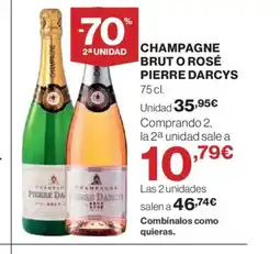 El Corte Inglés PIERRE DARCYS Champagne brut o rosé oferta