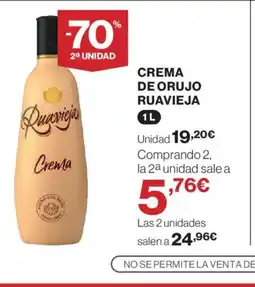 El Corte Inglés RUAVIEJA Crema de orujo oferta