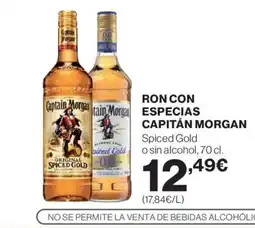 El Corte Inglés CAPITÁN MORGAN Ron con especias oferta