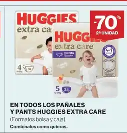 El Corte Inglés En todos los pañales y pants huggies extra care oferta