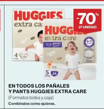 El Corte Inglés En todos los pañales y pants huggies extra care oferta
