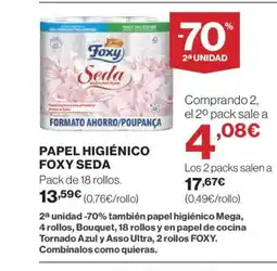 El Corte Inglés FOXY SEDA Papel higiénico oferta