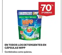 El Corte Inglés WIPP En todos los detergentes en cápsulas oferta