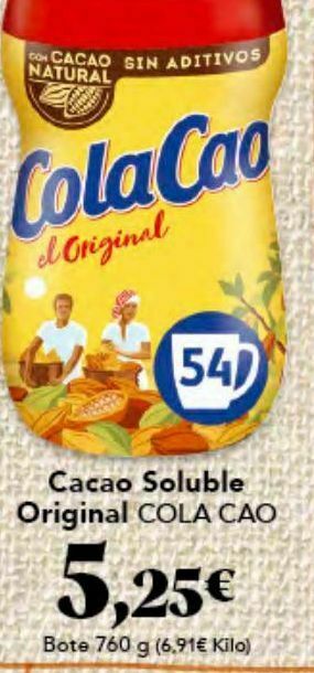 Gadis Cacao soluble cola cao oferta