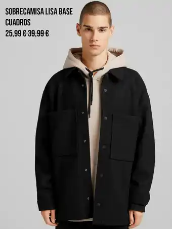 Bershka Sobrecamisa lisa base cuadros oferta