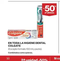 El Corte Inglés COLGATE En toda la higiene dental oferta