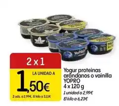 Dialprix Yopro - yogur proteinas arandanos o vainilla oferta