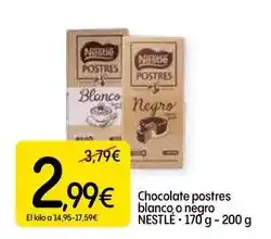 Dialprix Nestlé - chocolate postres blanco o negro oferta