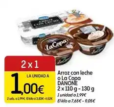 Dialprix Danone - arroz con leche o la copa oferta
