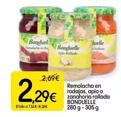 Dialprix Bonduelle - remolacha en rodajas, apio o zanahoria rallada oferta