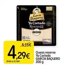 Dialprix García baquero - queso reserva ya cortado oferta