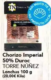 Gadis Torre de núñez - chorizo imperial 50% duroc lonchas oferta