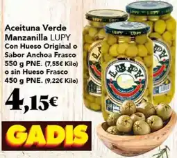 Gadis Lupy - aceituna verde manzanilla oferta