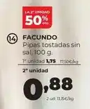 Alimerka Facundo - pipas tostadas sin sal oferta