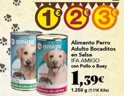 Gadis Ifa amigo - alimento perro adulto bocaditos en salsa oferta