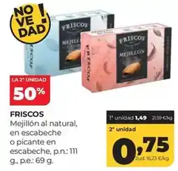 Alimerka Friscos - mejillon al natural oferta