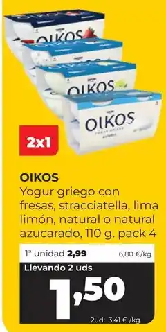 Alimerka Oikos - yogur griego con fresas oferta