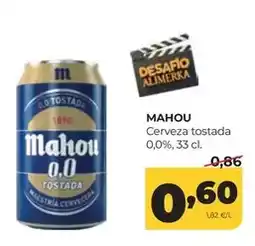 Alimerka Mahou - cerveza tostada 0,0% oferta