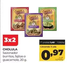 Alimerka Cholula - sazonador burritos oferta