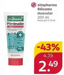 Rossmann Altapharma - bálsamo muscular oferta