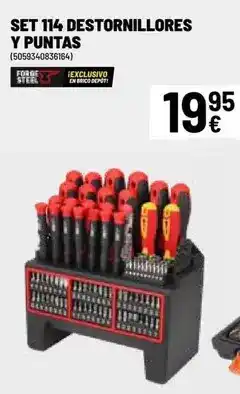 Brico Depôt Brico - set 114 destornillores y puntas oferta