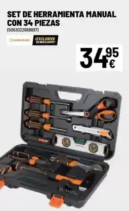 Brico Depôt Magnusson - set de herramienta manual con 34 piezas oferta