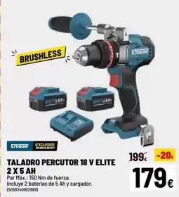 Brico Depôt Erbauer - taladro percutor 18 v elite oferta