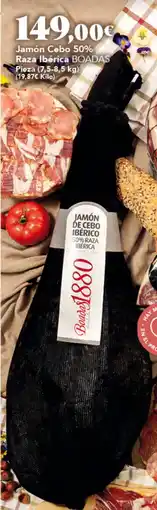 Gadis BOADAS Jamón Cebo 50% Raza Ibérica oferta