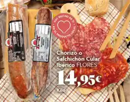 Gadis FLORES Chorizo o Salchichón Cular Ibérico oferta
