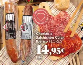 Gadis FLORES Chorizo o Salchichón Cular Ibérico oferta