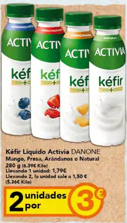 Gadis DANONE Kéfir Líquido Activia Mango, Fresa, Arándanos o Natural oferta