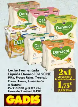 Gadis DANONE Leche Fermentada Líquida Danacol oferta
