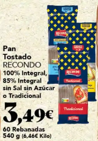 Gadis RECONDO Pan Tostado oferta