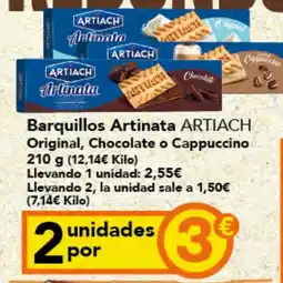 Gadis ARTIACH Barquillos Artinata Original, Chocolate o Cappuccino oferta